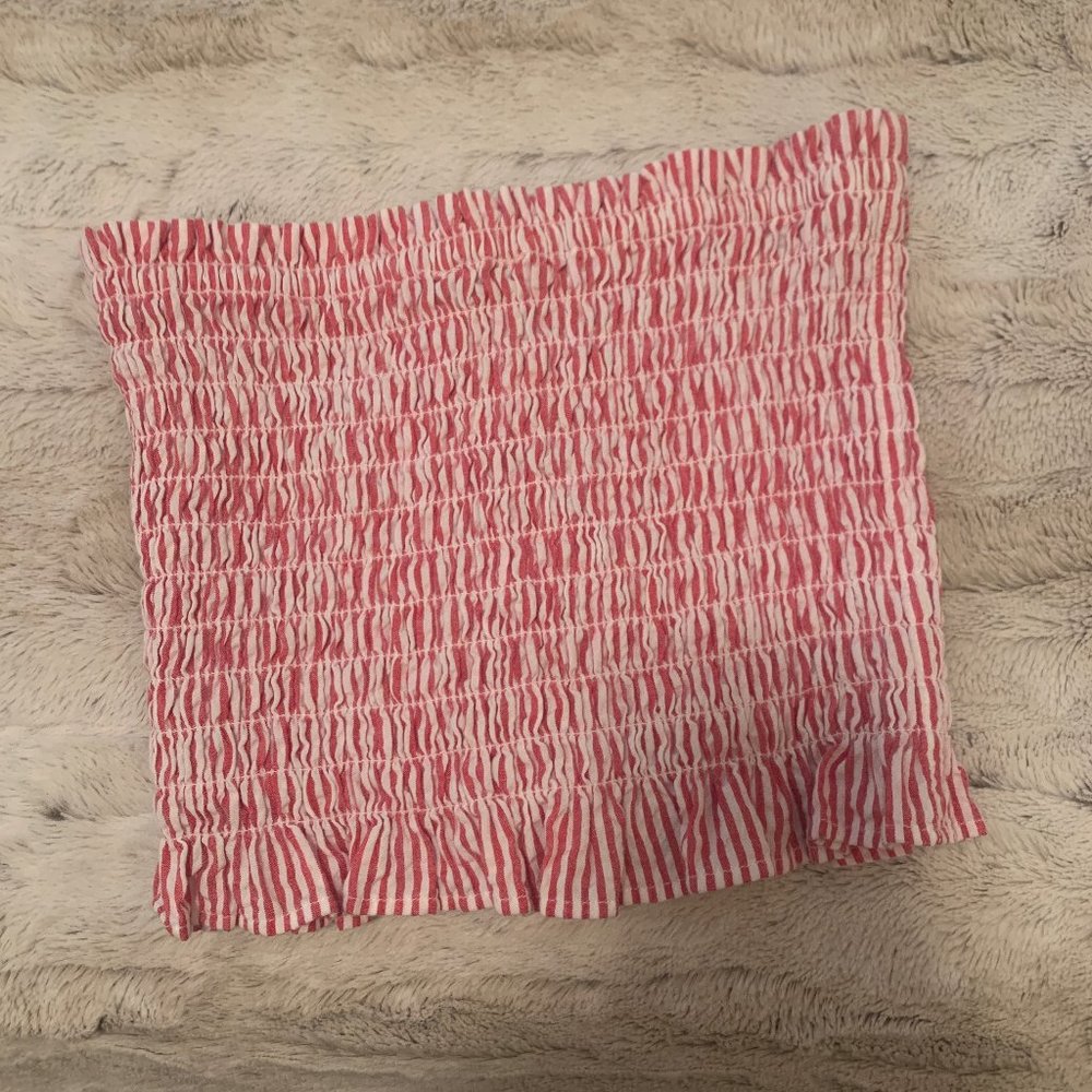 stripped red tube top